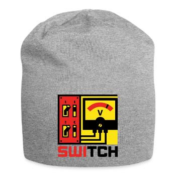 Electrical Box Switch Panel Graphic - Jersey Beanie - heather grey - Front