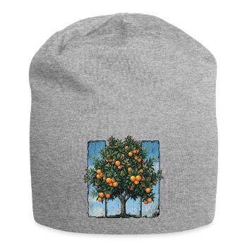 Orangenbaum - Jersey-Beanie - Grau meliert - Vorne