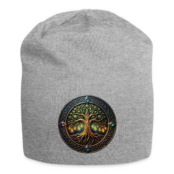 Fantasiebaum des Lichts - Jersey-Beanie - Grau meliert - Vorne