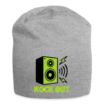 Rock Out Lautsprecher Icon - Jersey-Beanie - Grau meliert - Vorne