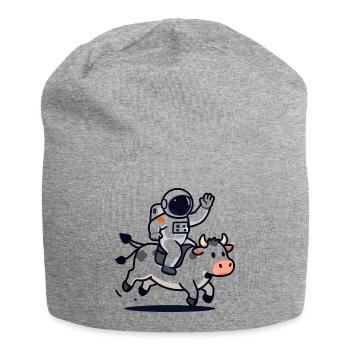 Astronaut Bull Ride - Jersey Beanie - heather grey - Front