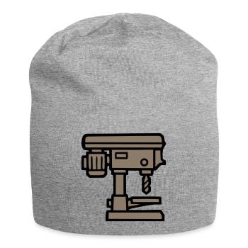 Standbohrmaschine Werkzeug Icon - Jersey-Beanie - Grau meliert - Vorne