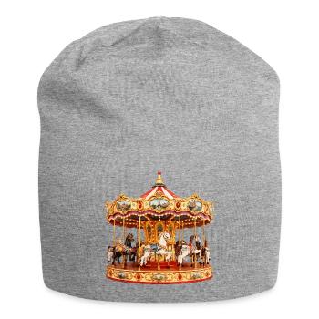 Prächtiges Karussell auf dem Jahrmarkt - Jersey-Beanie - Grau meliert - Vorne