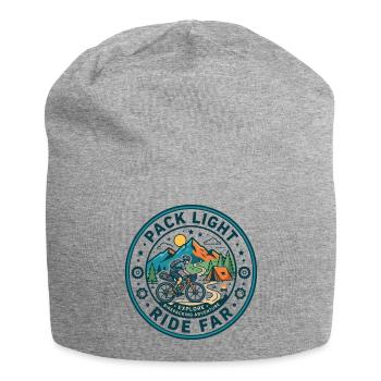 Pack Light Ride Far Bikepacking Vintage Badge Tee - Jersey Beanie - heather grey - Front