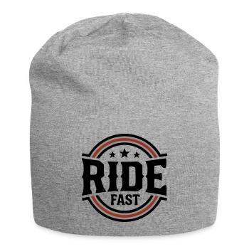 Ride Fast Badge Logo - Jersey Beanie - heather grey - Front