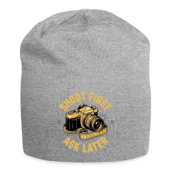 Shoot First Ask Later - Jersey Beanie - heather grey - Front