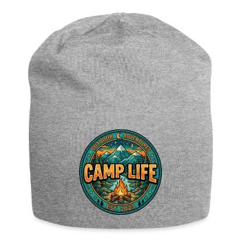 Camp Life – Camping & Outdoor Adventure Design - Jersey Beanie - heather grey - Front