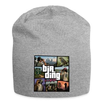 Birding – It’s a Lifestyle - Jersey-Beanie - Grau meliert - Vorne