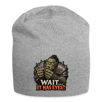 Wait... It Has Eyes?! – Tabletop Ork Miniatur - Jersey-Beanie - Grau meliert - Vorne