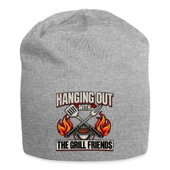 Grill Friends BBQ Sommergrillparty - Jersey-Beanie - Grau meliert - Vorne
