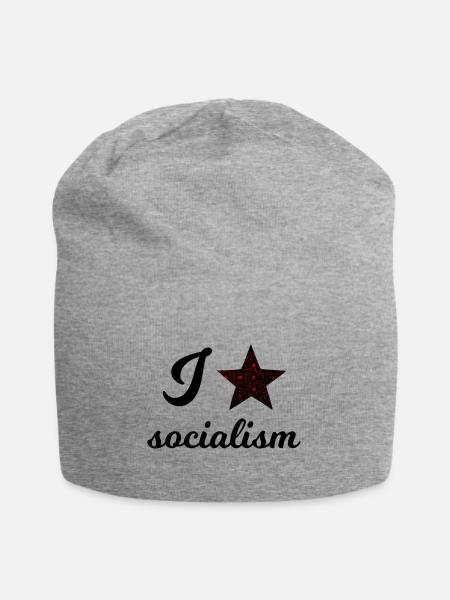 Der Sozialismus - Jersey-Beanie - Grau meliert