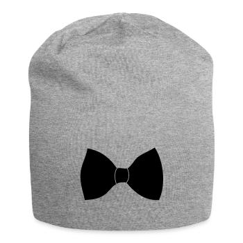 Fliege - Jersey-Beanie - Grau meliert - Vorne