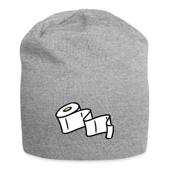 Toilet paper toilet paper toilet - Jersey Beanie - heather grey - Front