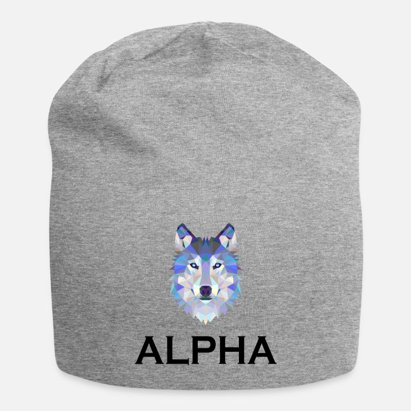 Alpha Wolf Tier - Jersey-Beanie - Grau meliert