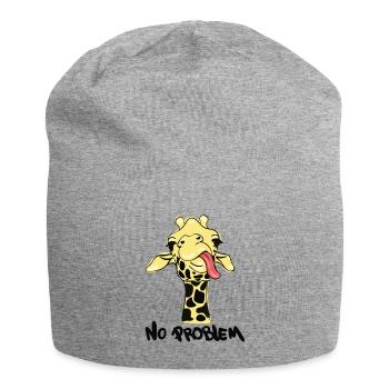 giraffe, no problem - Jersey Beanie - heather grey - Front
