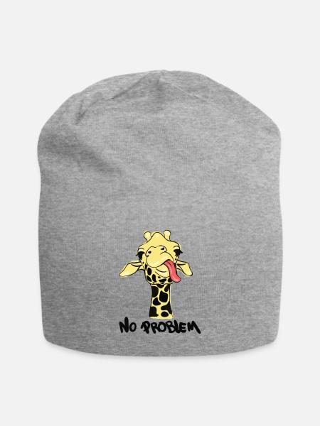 giraffe, no problem - Jersey-Beanie - Grau meliert