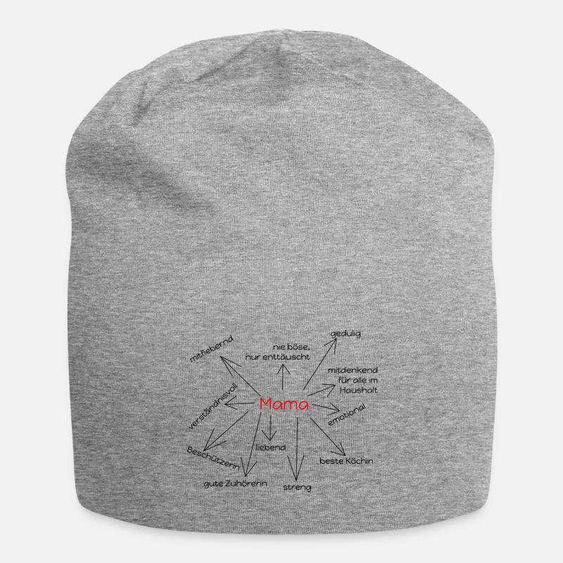 Mamas Eigenschaften - Jersey-Beanie - Grau meliert