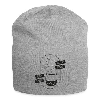temps pour hygge - ralentir - Bonnet en jersey - gris chiné - Devant