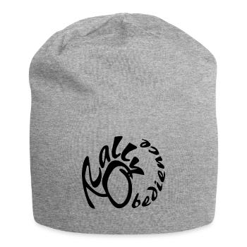 Rally obedience design for dog sport with dog - Jersey Beanie - heather grey - Front