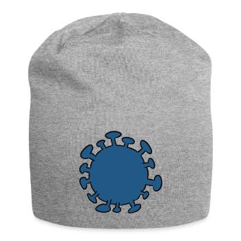 Virus Flu Corona Covid-19 Pandemic Bacterium - Jersey Beanie - heather grey - Front