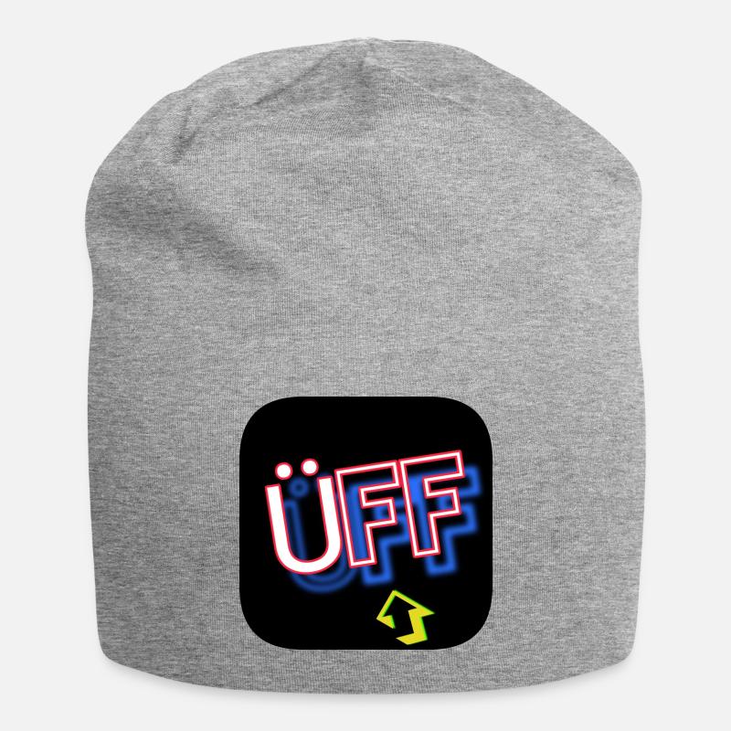 Üff [Status] - Jersey-Beanie - Grau meliert