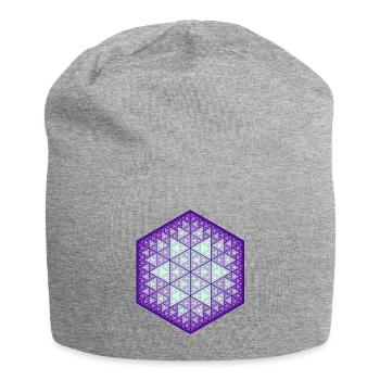 Sierpinski Hexagone Star - Bonnet en jersey - gris chiné - Devant