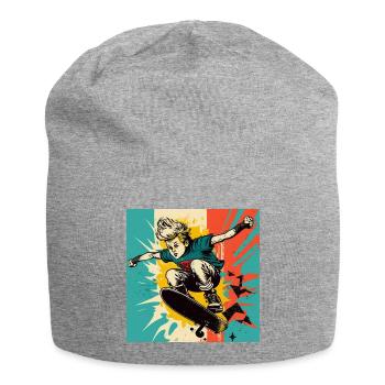 Skater Boy - Jersey Beanie - heather grey - Front