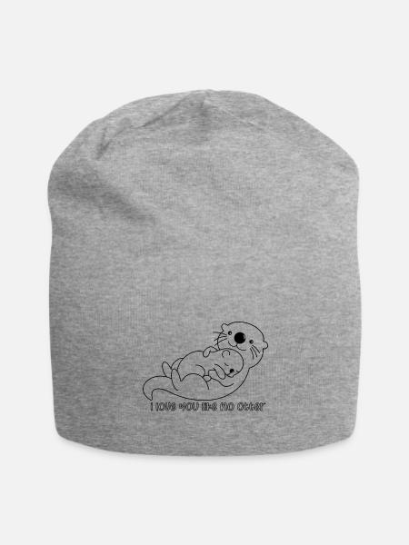 Otter Liebe - Jersey-Beanie - Grau meliert