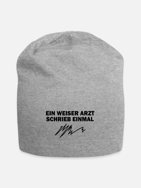 Arzt Geschenk Notarzt Medizin Krankenwagen - Jersey-Beanie - Grau meliert