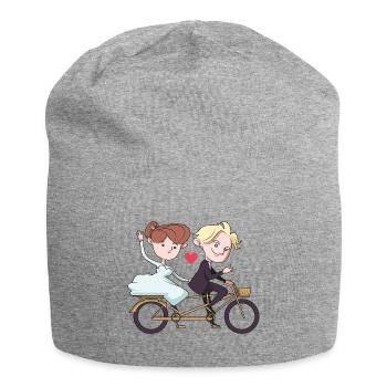 Hochzeit paar married herz brautpaar - Jersey-Beanie - Grau meliert - Vorne
