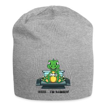 Dino-Spiele - Jersey-Beanie - Grau meliert - Vorne
