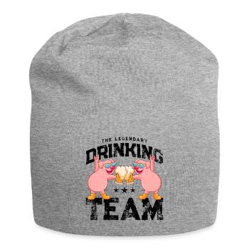 schwein bier drinking team - Jersey-Beanie - Grau meliert - Vorne
