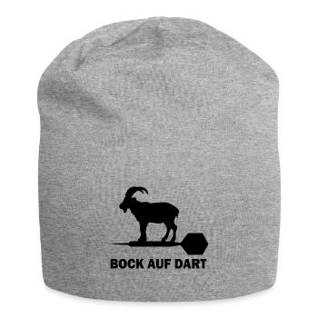 Bock auf Dart Spruch Wurfspieß Geschenk - Jersey-Beanie - Grau meliert - Vorne