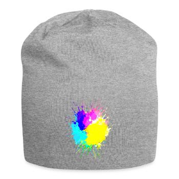 Taches de couleur Huntergrund Coloré Art - Bonnet en jersey - gris chiné - Devant