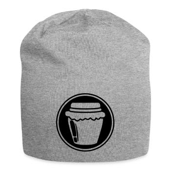 Symbole de confiture de miel - Bonnet en jersey - gris chiné - Devant
