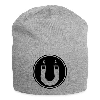 Hufeisen magnet - Jersey-Beanie - Grau meliert - Vorne