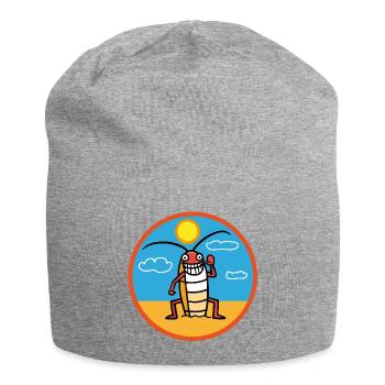 Kakerlake am Strand beim Sonnenbad - Jersey-Beanie - Grau meliert - Vorne