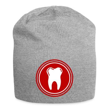 Tooth icon symbol - Jersey Beanie - heather grey - Front