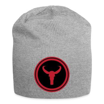 Squelette de taureau - Bonnet en jersey - gris chiné - Devant