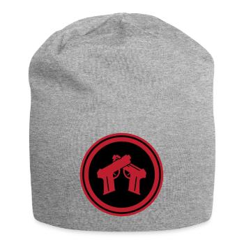 Pistol Symbol - Jersey Beanie - heather grey - Front