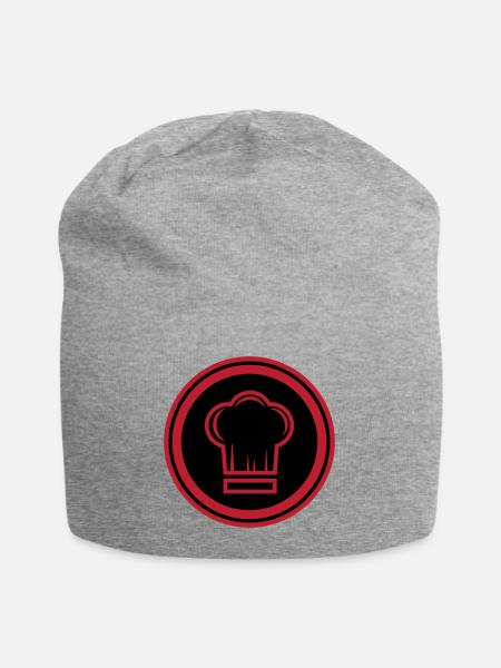 Chef chapeau de chef - Bonnet en jersey - gris chiné