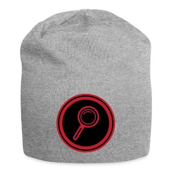 Lupe Symbol - Jersey-Beanie - Grau meliert - Vorne