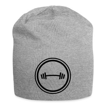 Hantel Gewichte Fitness - Jersey-Beanie - Grau meliert - Vorne