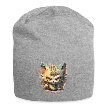 cat[ch me] # im a girl - Jersey Beanie - heather grey - Front