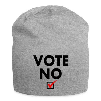 Vote no - Bonnet en jersey - gris chiné - Devant