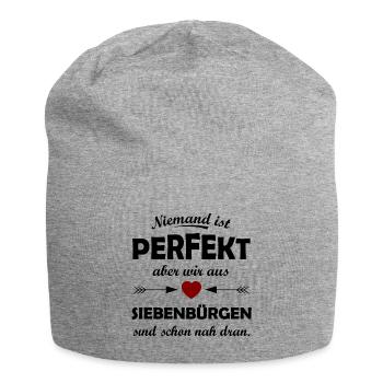 Die Heimat in Siebenbürgen - Jersey-Beanie - Grau meliert - Vorne