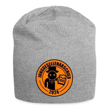 Junggesellenabschied 2024 Bier - Jersey-Beanie - Grau meliert - Vorne