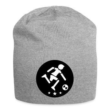 Joueur de football Joueur de football - Bonnet en jersey - gris chiné - Devant
