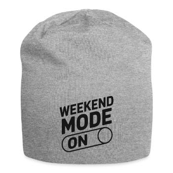 Weekend Mode On - Jersey Beanie - heather grey - Front