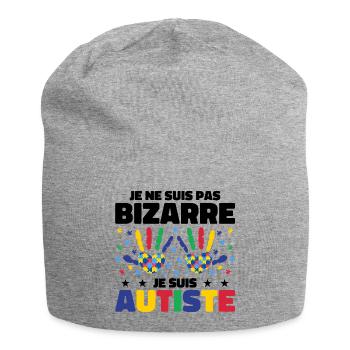 Je ne suis pas bizarre je suis autiste - Bonnet en jersey - gris chiné - Devant